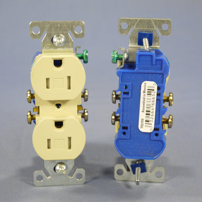 10 Cooper Ivory Tamper Resistant Duplex Receptacle Outlets Nema 5-15R 15A TR270V