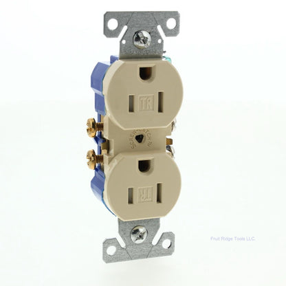 Cooper Ivory Tamper Resistant Duplex Receptacle Nema 5-15R 15A 125V 2P3W TR270V