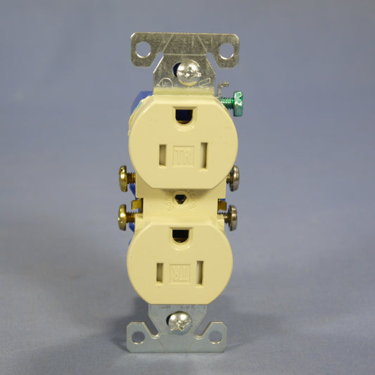 Cooper Ivory Tamper Resistant Duplex Receptacle Outlet Nema 5-15 15A Bulk TR270V
