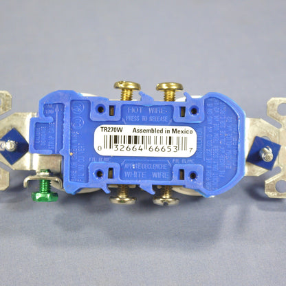 Cooper White Tamper Resistant Duplex Receptacle Outlet Nema 5-15 15A Bulk TR270W