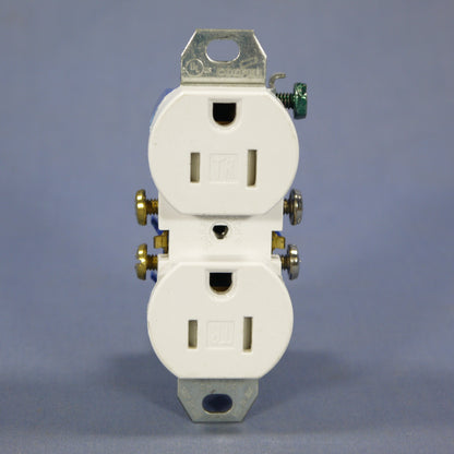 Cooper TR270 White Tamper Resistant Duplex Receptacle 5-15R 15A Bulk NO EARS