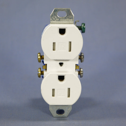 Cooper TR270 White Tamper Resistant Duplex Receptacle 5-15R 15A Bulk NO EARS