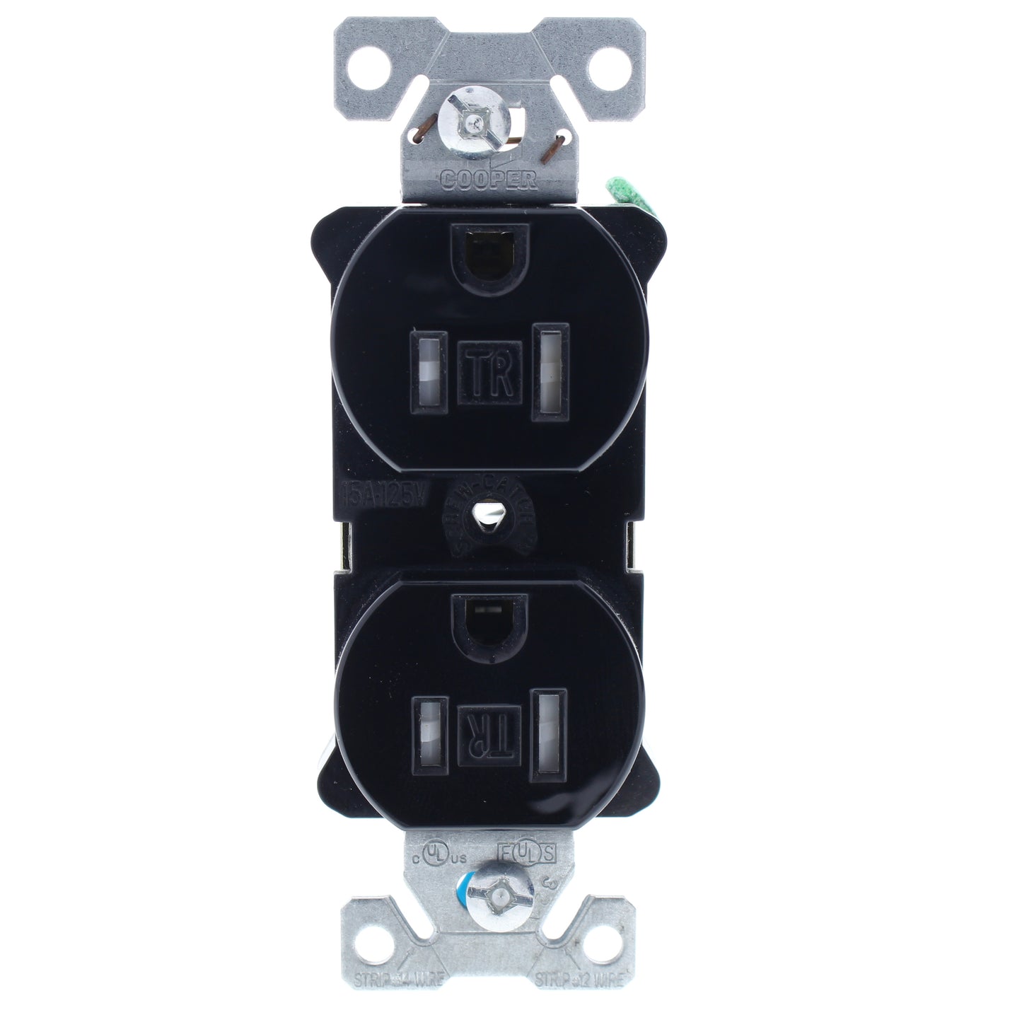 10 Cooper Industrial Grade Black Tamper Resistant Receptacle Outlet 15A TR5262BK