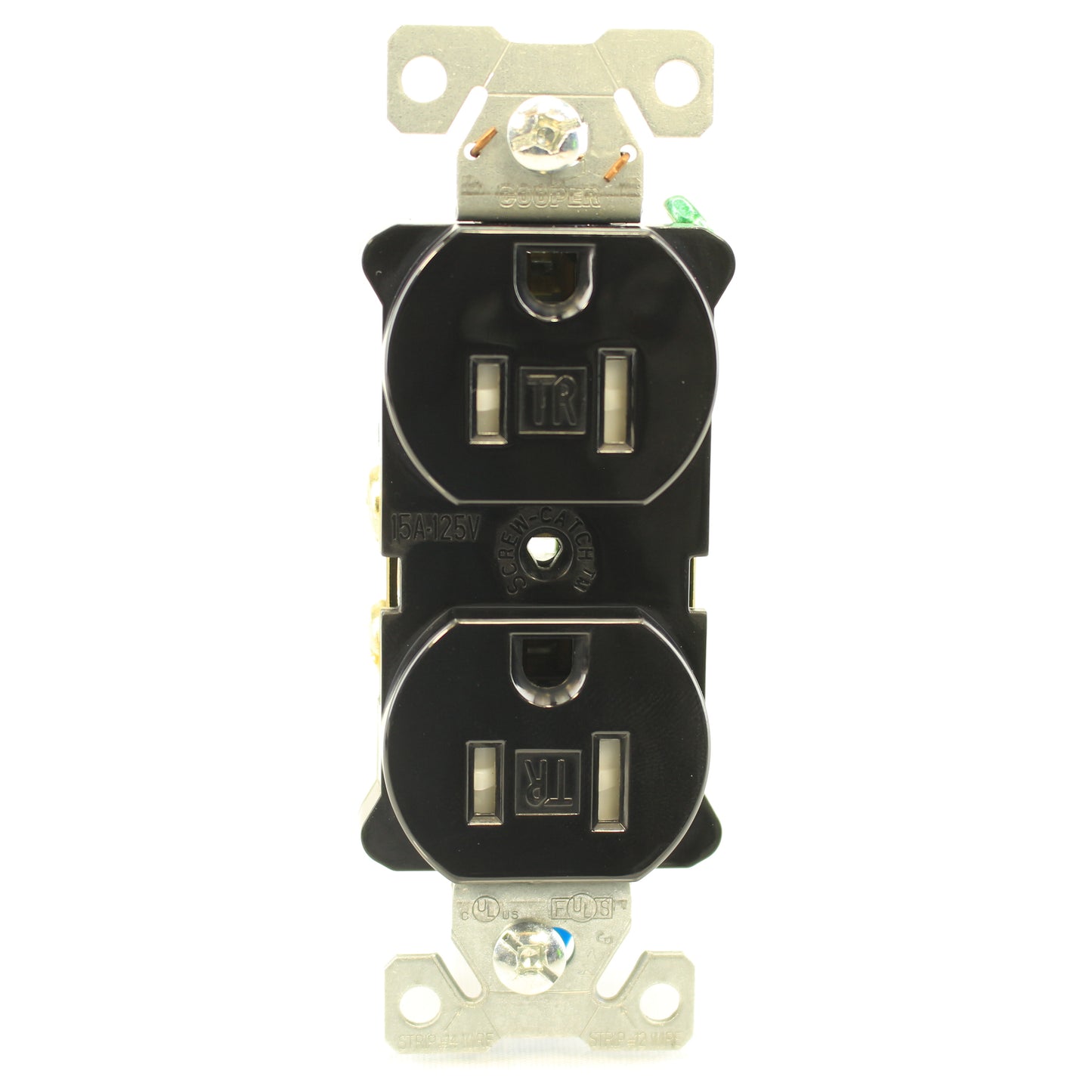 Cooper Industrial Grade Black Tamper Resistant Receptacle Outlet 15A TR5262BK