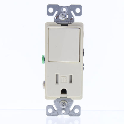 Cooper TR7730A Almond Tamper Resistant 1-Pole Decorator Switch Outlets 15A 6pcs