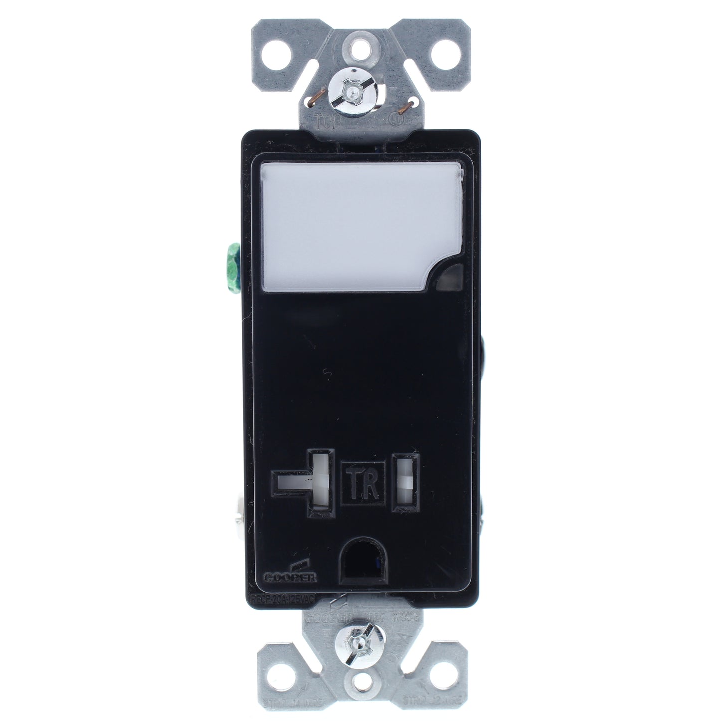 6 Cooper Black Tamper Resistant Nightlight Receptacles 5-20R 20A 125V TR7736BK