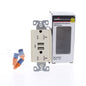 Cooper Almond Tamper Resistant Duplex Receptacle USB Charger 20A TR7746A