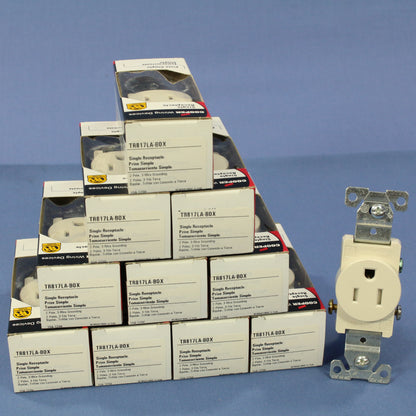 Cooper TR817LA Light Almond 15A Tamper Resistant Single Receptacles 5-15R 10pcs