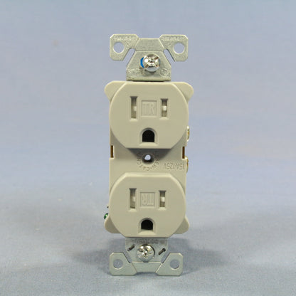Cooper Gray Commercial Tamper Resistant Duplex Receptacle Outlet 15A TRBR15GY