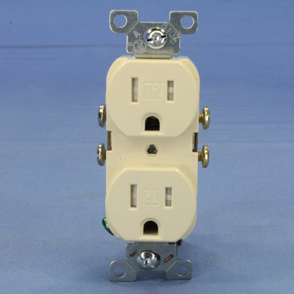 Cooper Tamper Resistant Almond Straight Duplex Receptacle 5-15R 15A 125V TRCR15A
