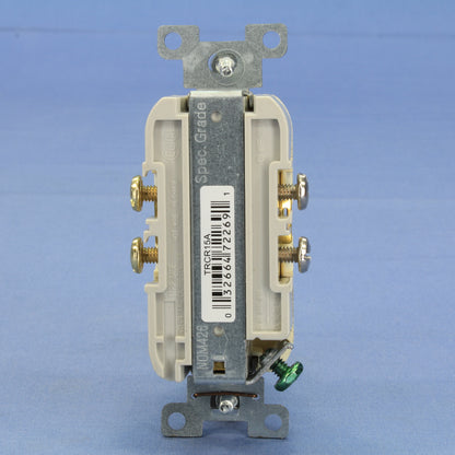 Cooper Tamper Resistant Almond Straight Duplex Receptacle 5-15R 15A 125V TRCR15A