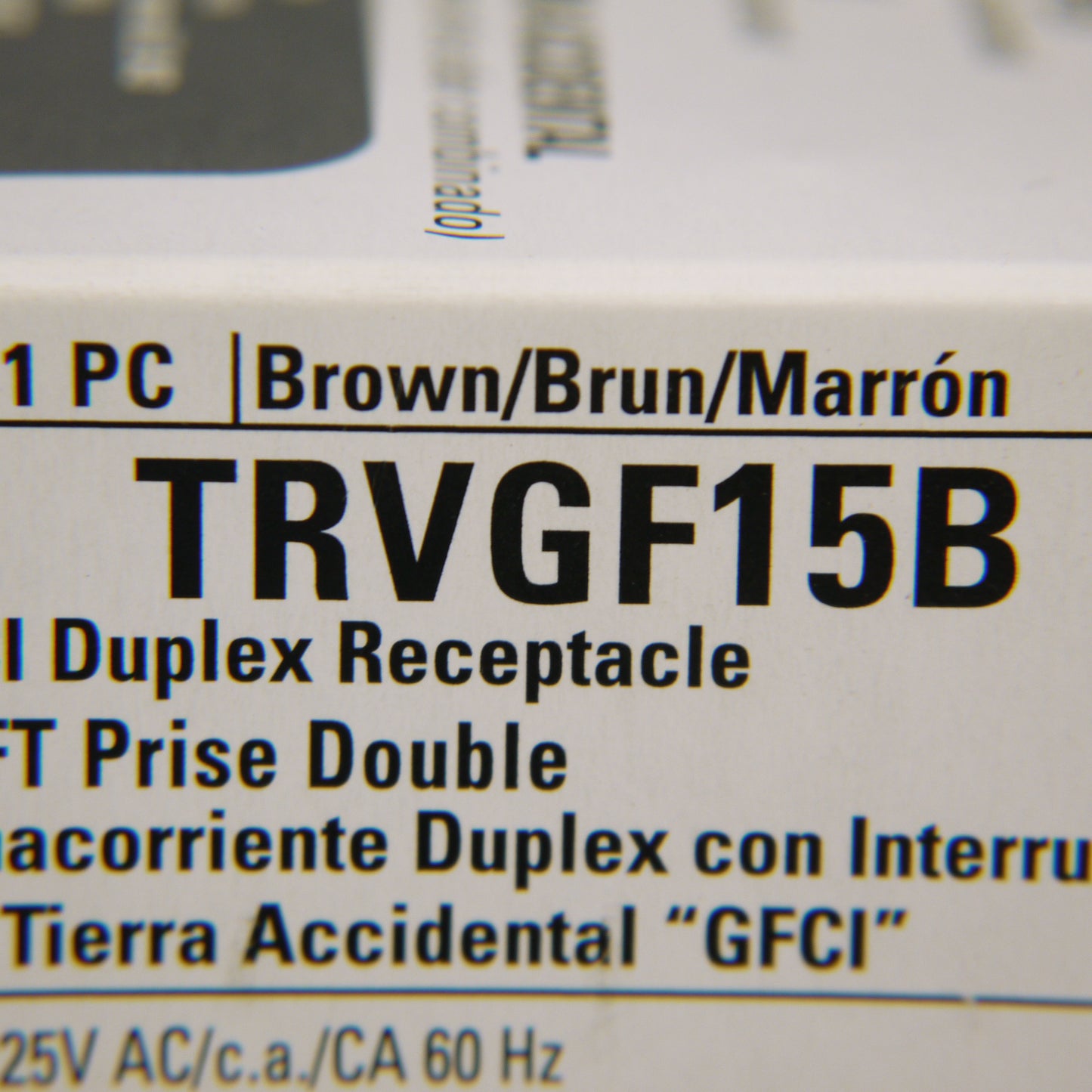 Cooper Brown Heavy Duty Tamper Resistant Gfci Gfi Outlet Nema 5-15R 15A TRVGF15B