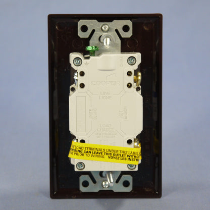 Cooper Brown Heavy Duty Tamper Resistant Gfci Gfi Outlet Nema 5-15R 15A TRVGF15B