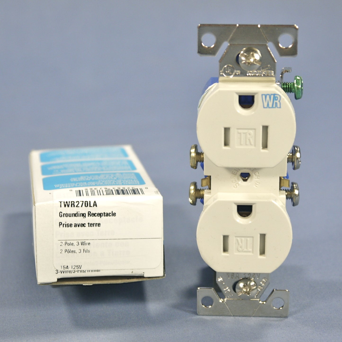 Cooper Lt Almond Tamper Weather Resistant Duplex Receptacle 15A TWR270LA Boxed