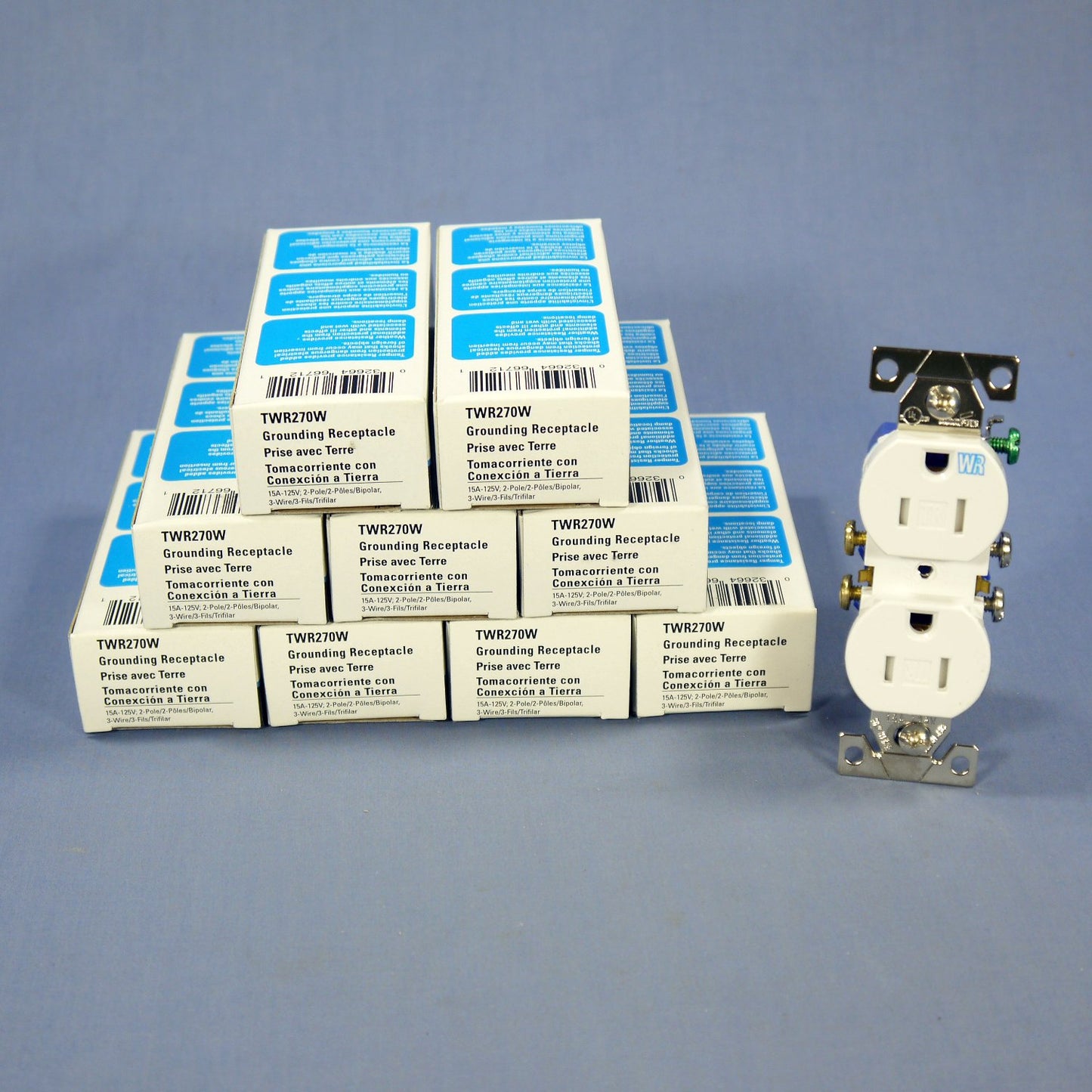 Cooper TWR270W White Tamper Weather Resistant Duplex Receptacle 5-15R 15A 10pcs