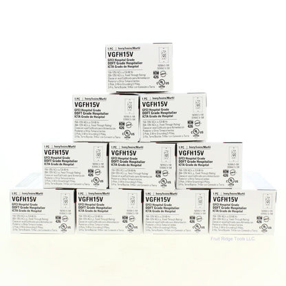 Cooper VGFH15V Ivory Hospital GFCI Outlet Receptacles 5-15R 15A 125V 10-Pack
