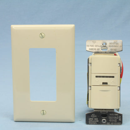 Cooper VS106D1-A Almond Incandescent Vacancy Sensor Dimmer 120V 600W 1-Pole