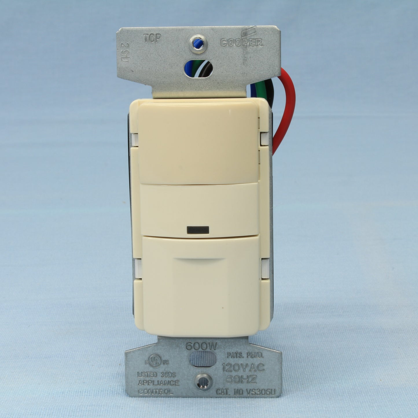 Cooper VSW-P-0801-120 Almond Manual Passive Infrared Vacancy Sensor 120V 600W