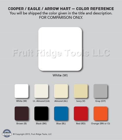 Cooper 2031W White 1-Gang 1.406in. Outlet Plastic Mid-Size Wallplate Cover 25pcs
