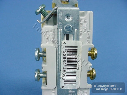 Cooper Ivory Commercial Grade Outlet Receptacle Nema 5-15R 15A 125V Bulk CR15V