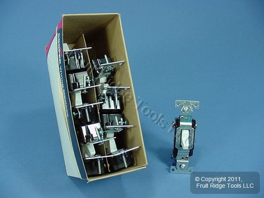 Cooper Wiring CS315W White Commercial Toggle Wall Light Switches 3-Way 15A 10pcs