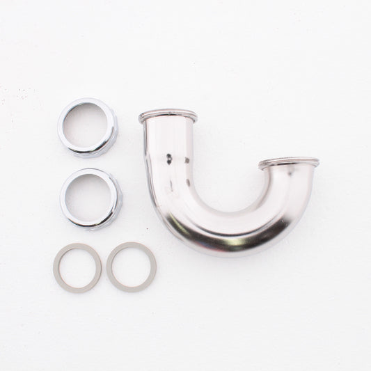 Dearbom Brass 10300CP Polished Chrome Plated 20 ga. Brass J-Bend