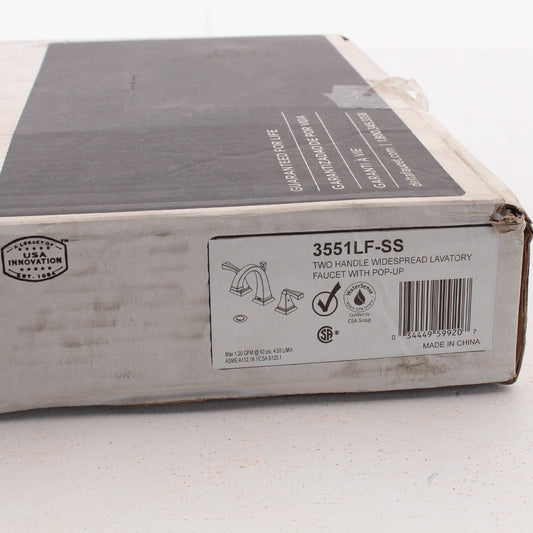 Delta Dryden 3351LF-SS 8" 2H Widespread Faucet Stainless Steel