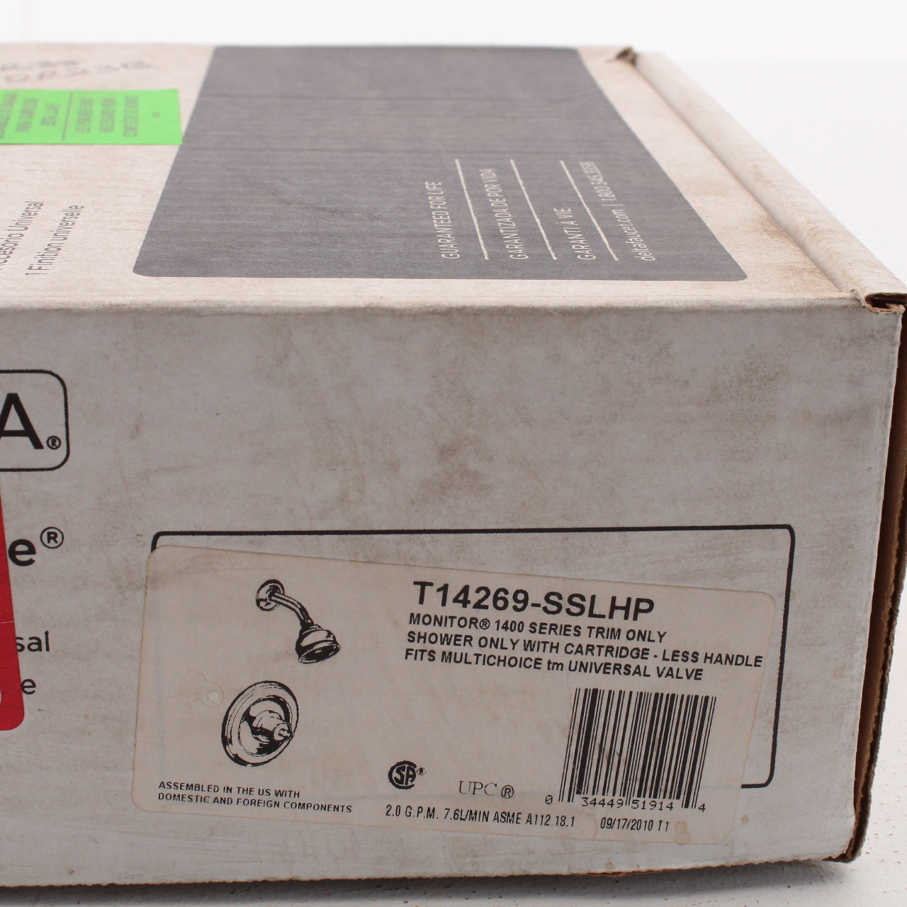 Delta Shower Trim with Cartridge Stainless Steel T14269-SSLHP