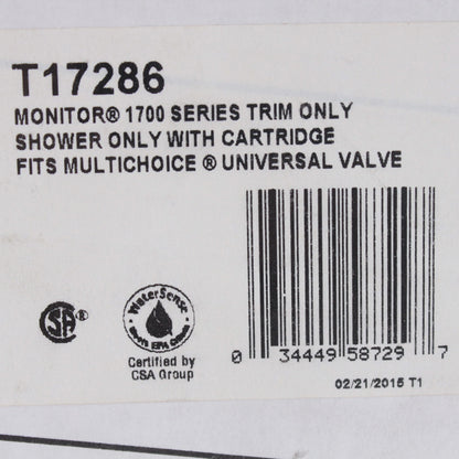 Delta T17286 Chrome Shower Trim Only Monitor 1700 Series fits Multichoice Valve