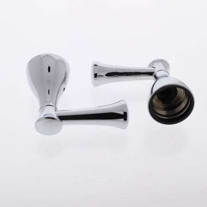 Pair Delta Chrome Victorian Metal Lever Handles from the Lockwood Collection