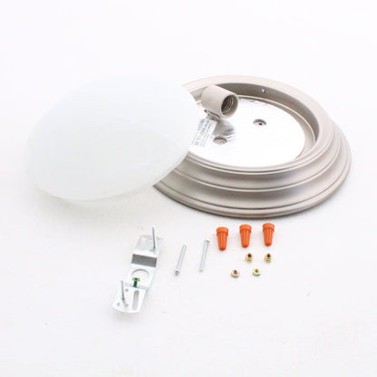 Designers Fountain 1245S-PW Flush Mount Light Fixture Alabaster Pewter 11.5" Dia