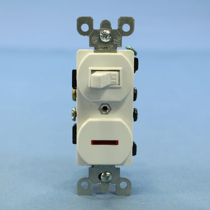Do It Best White Single Pole Toggle Light Switch w/ Large Pilot Light 500615