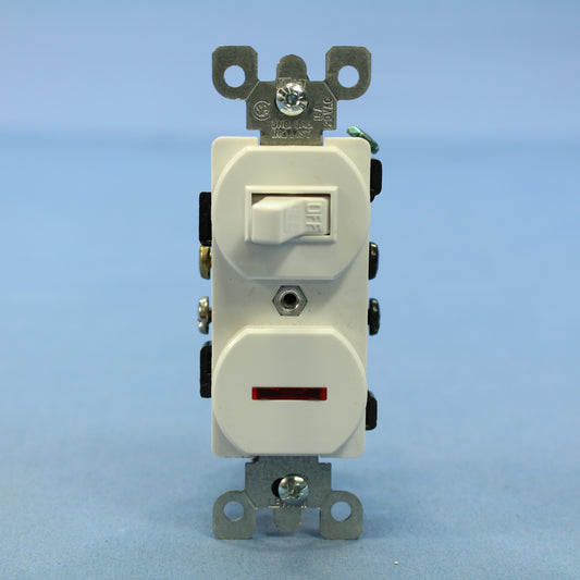 Do It Best White Single Pole Toggle Light Switch w/ Large Pilot Light 500615