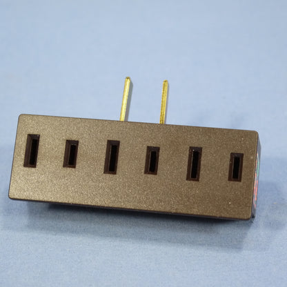 Do It Best 505498 Brown 15A Plug-In Triple Tap Outlet Adapter Nema 1-15R 125V