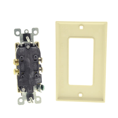 DoItBest by Leviton 5325-I Ivory Residential Decorator 5-15R 15A Receptacle 125V