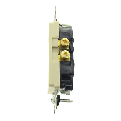 DoItBest by Leviton 5325-I Ivory Residential Decorator 5-15R 15A Receptacle 125V