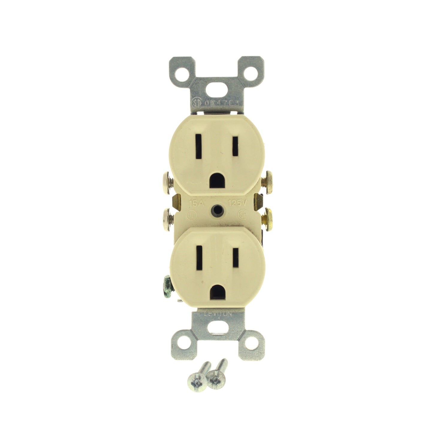 DoItBest by Leviton 5320-I Ivory 15A Decorator Duplex 5-15R Outlet Residential