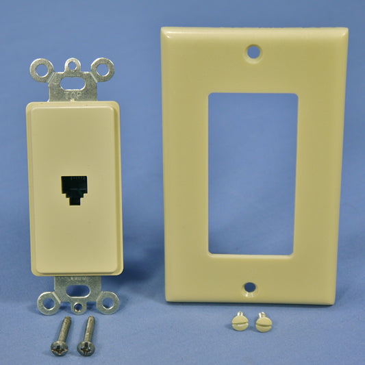 Do It Best Ivory Decorator Type 625 Phone Jack Telephone Wall Plate 522457