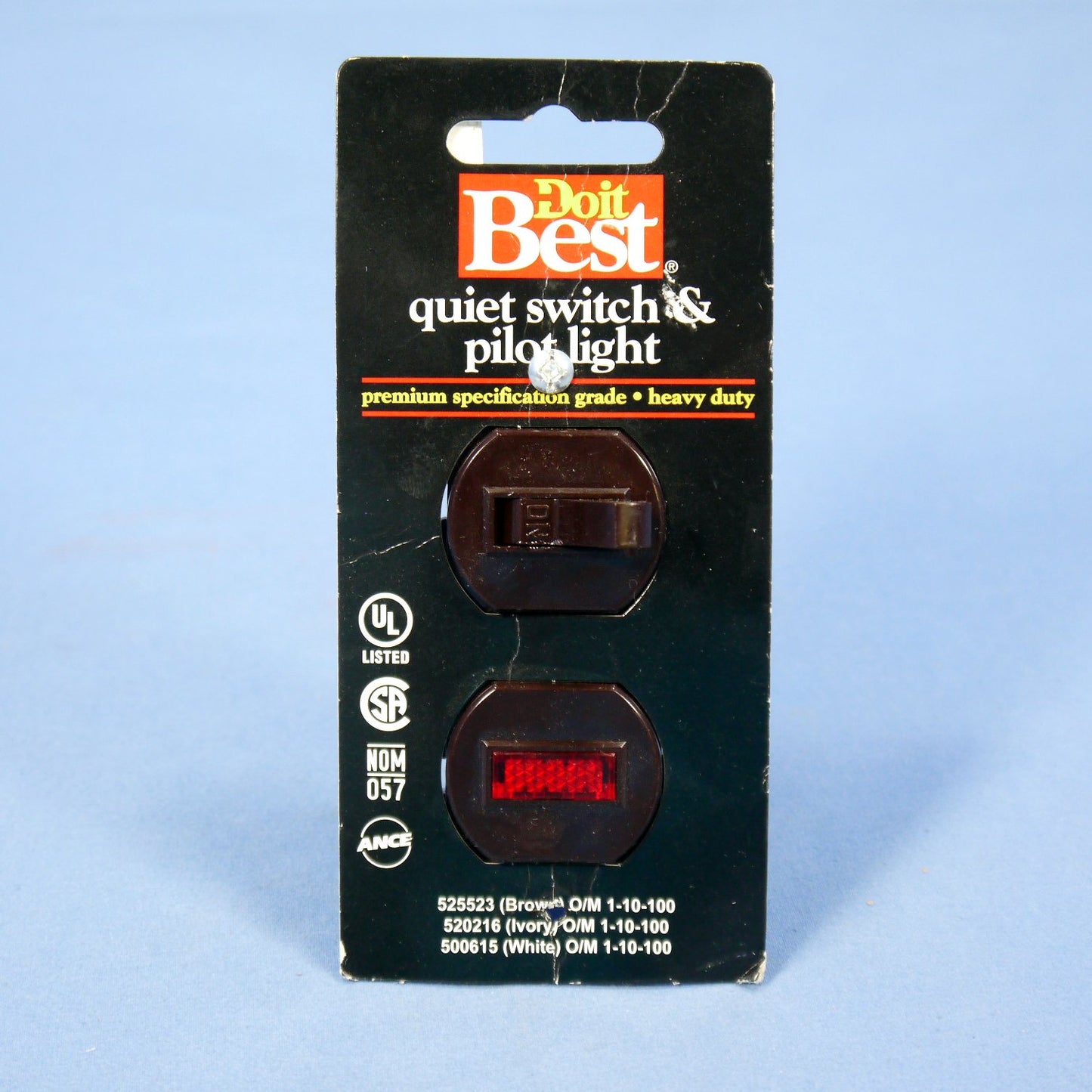 DoItBest 525523 Brown Commercial Toggle Wall Switch Control with Pilot Light