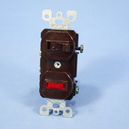 DoItBest 525523 Brown Commercial Toggle Wall Switch Control with Pilot Light