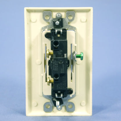 DoItBest 552410 Almond Decorator Rocker Light Switch Single Pole On/Off 15A