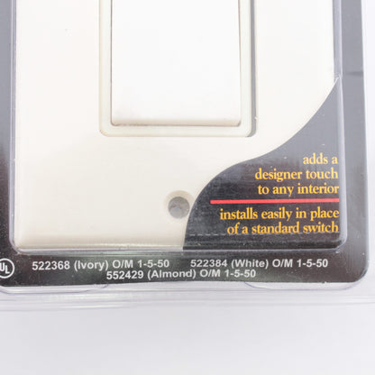 Do It Best 552429 Almond It Best Lighted Single Pole Decorator Rocker Switch