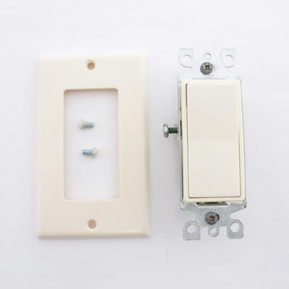 Do It Best 552429 Almond It Best Lighted Single Pole Decorator Rocker Switch