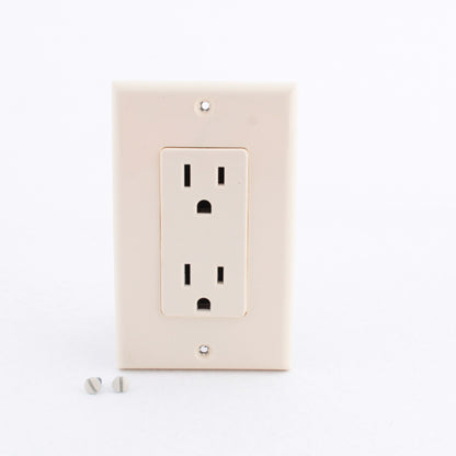 DoitBest by Leviton Almond 5325-A Straight Blade Decorator Outlet 5-15 15A