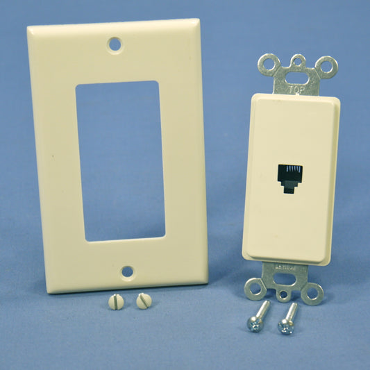 Do It Best Almond Decorator Type 625 Phone Jack Telephone Wall Plate 552496