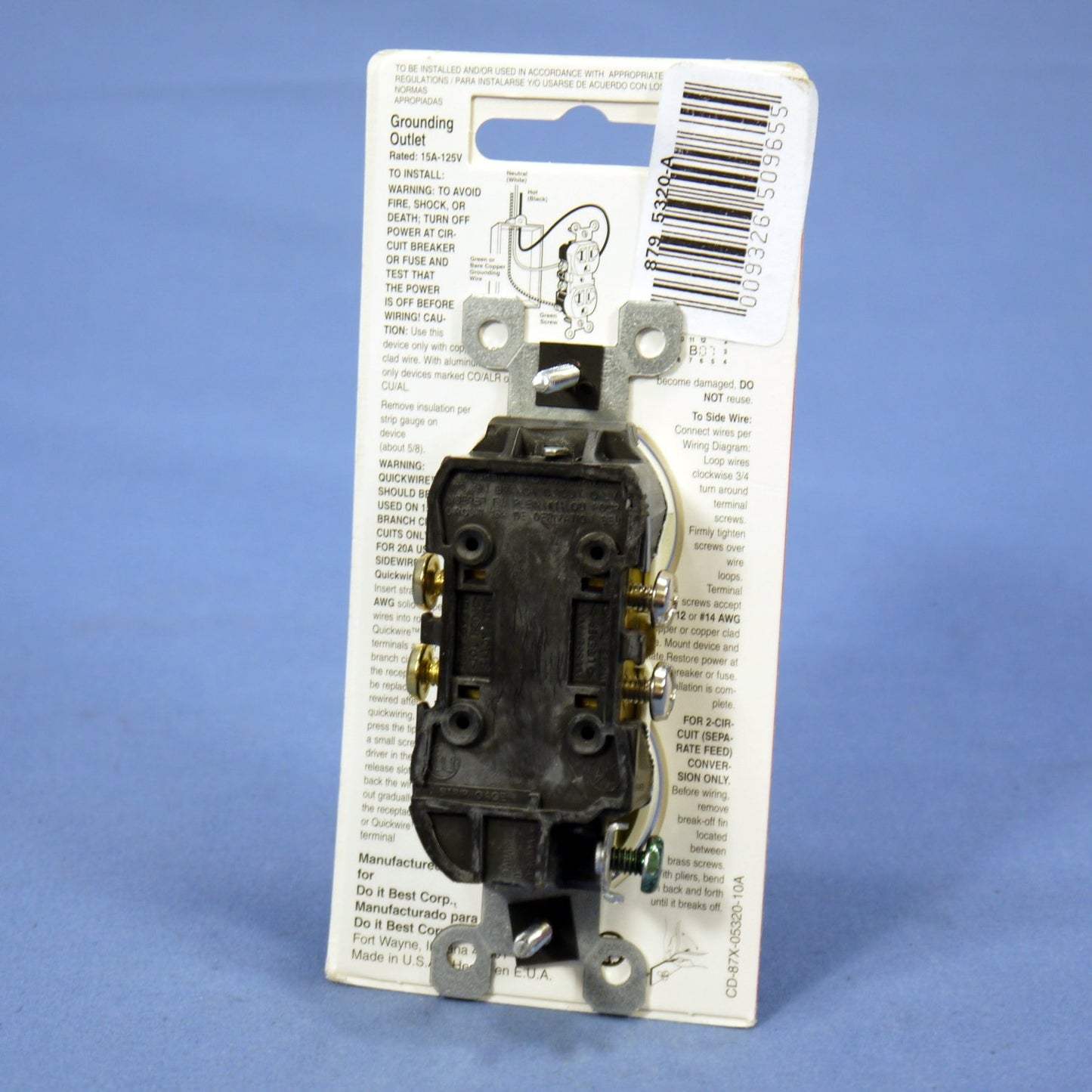 DoItBest by Leviton 5320-A Almond Residential Duplex 5-15R 15A Receptacle Outlet