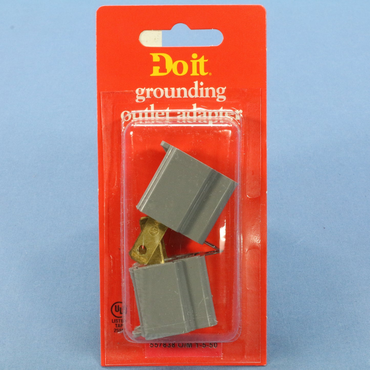 2 Do It Best 5-15 Gray 3-Prong Plug Outlet Adapters 15A 125V 557838