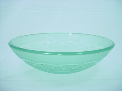 Decolav 17" White Etched Non-Tempered Glass Bathroom Vanity Vessel Sink Bowl