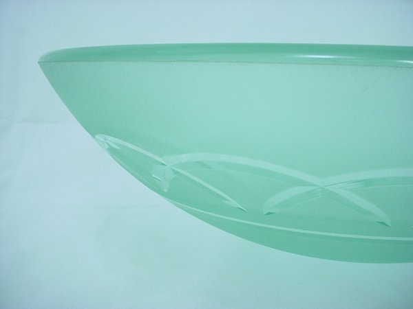 Decolav 17" White Etched Non-Tempered Glass Bathroom Vanity Vessel Sink Bowl