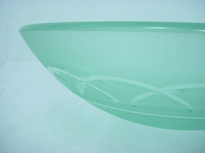 Decolav 17" White Etched Non-Tempered Glass Bathroom Vanity Vessel Sink Bowl